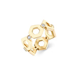 MICHAEL M Fashion Rings Plain Hex Infinity Band