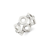 MICHAEL M Fashion Rings Plain Hex Infinity Band