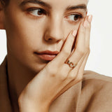 MICHAEL M Fashion Rings Plain Hex Infinity Band