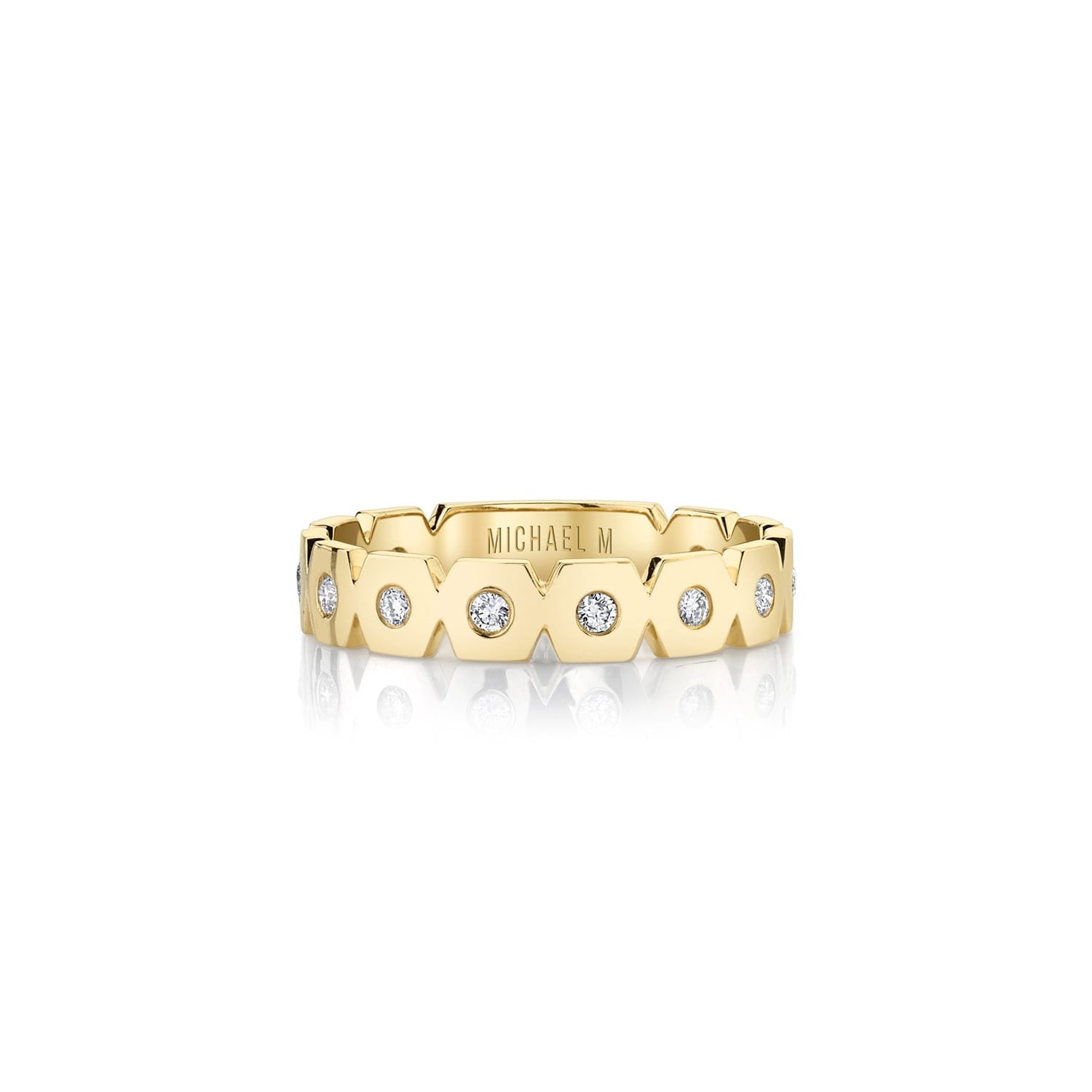 MICHAEL M Fashion Rings Signature Bezel Infinity Band