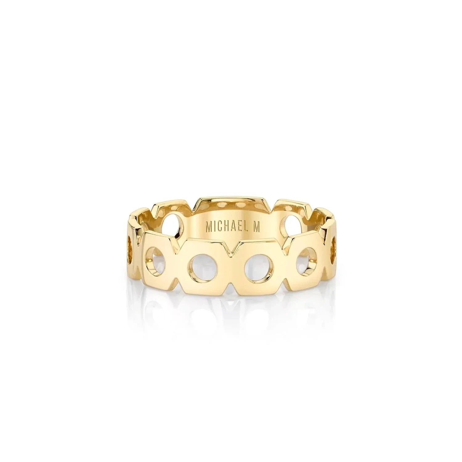 MICHAEL M Fashion Rings Signature Negative Space Band