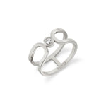 MICHAEL M Fashion Rings Silver / 4 Silver Alignment Ring S-F359