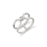 MICHAEL M Fashion Rings Silver / 4 Silver Alignment Ring S-F359