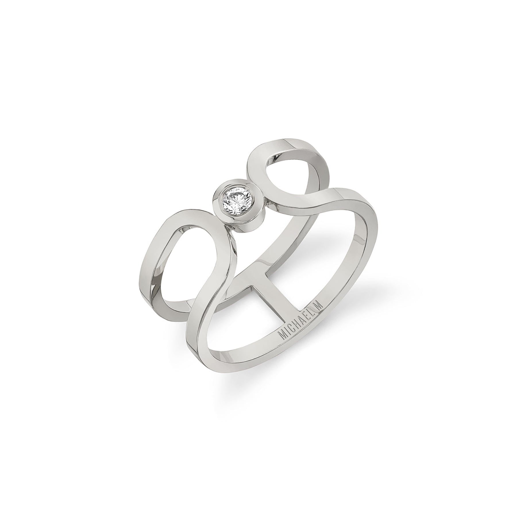 MICHAEL M Fashion Rings Silver / 4 Silver Alignment Ring S-F359