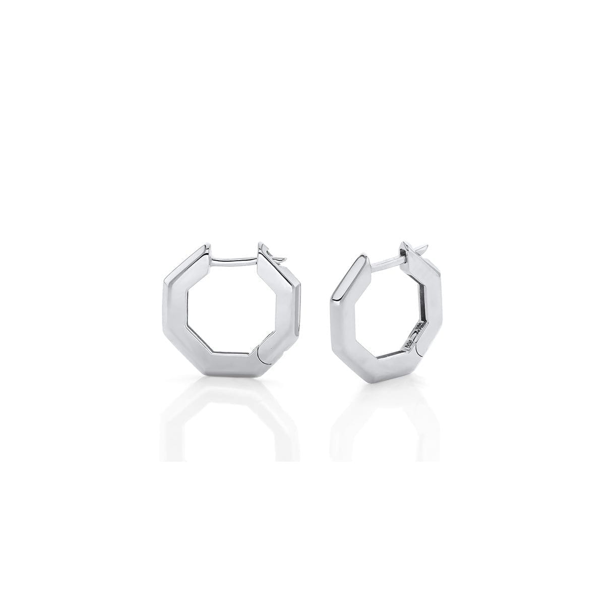 MICHAEL M Fashion Rings Small Octave Knifed Hoop Earrings