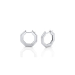MICHAEL M Fashion Rings Small Octave Knifed Hoop Earrings
