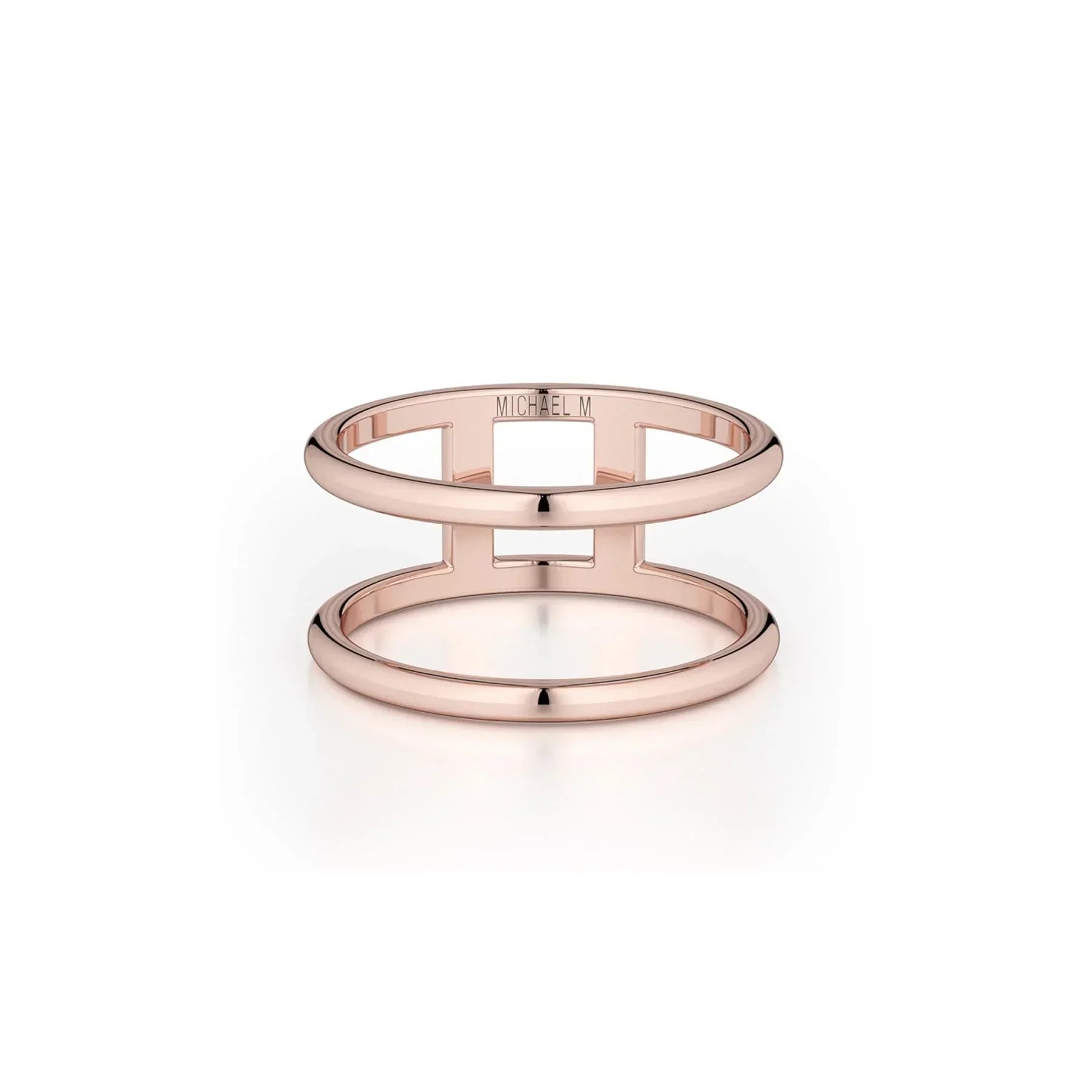 MICHAEL M Fashion Rings Solid Double Band Ring