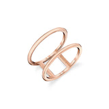 MICHAEL M Fashion Rings Solid Double Band Ring