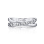 MICHAEL M Fashion Rings Tetra Diamond Crossover Ring