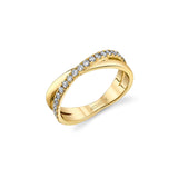 MICHAEL M Fashion Rings Tetra Diamond Crossover Ring