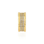 MICHAEL M Fashion Rings Tetra Double Pavé Band