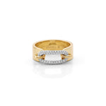MICHAEL M Fashion Rings Two Tone Luxe Link Pavé Ring