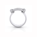 MICHAEL M Fashion Rings Two Tone Luxe Link Pavé Ring