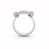 MICHAEL M Fashion Rings Two Tone Luxe Link Pavé Ring