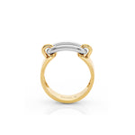 MICHAEL M Fashion Rings Two Tone Luxe Link Ring