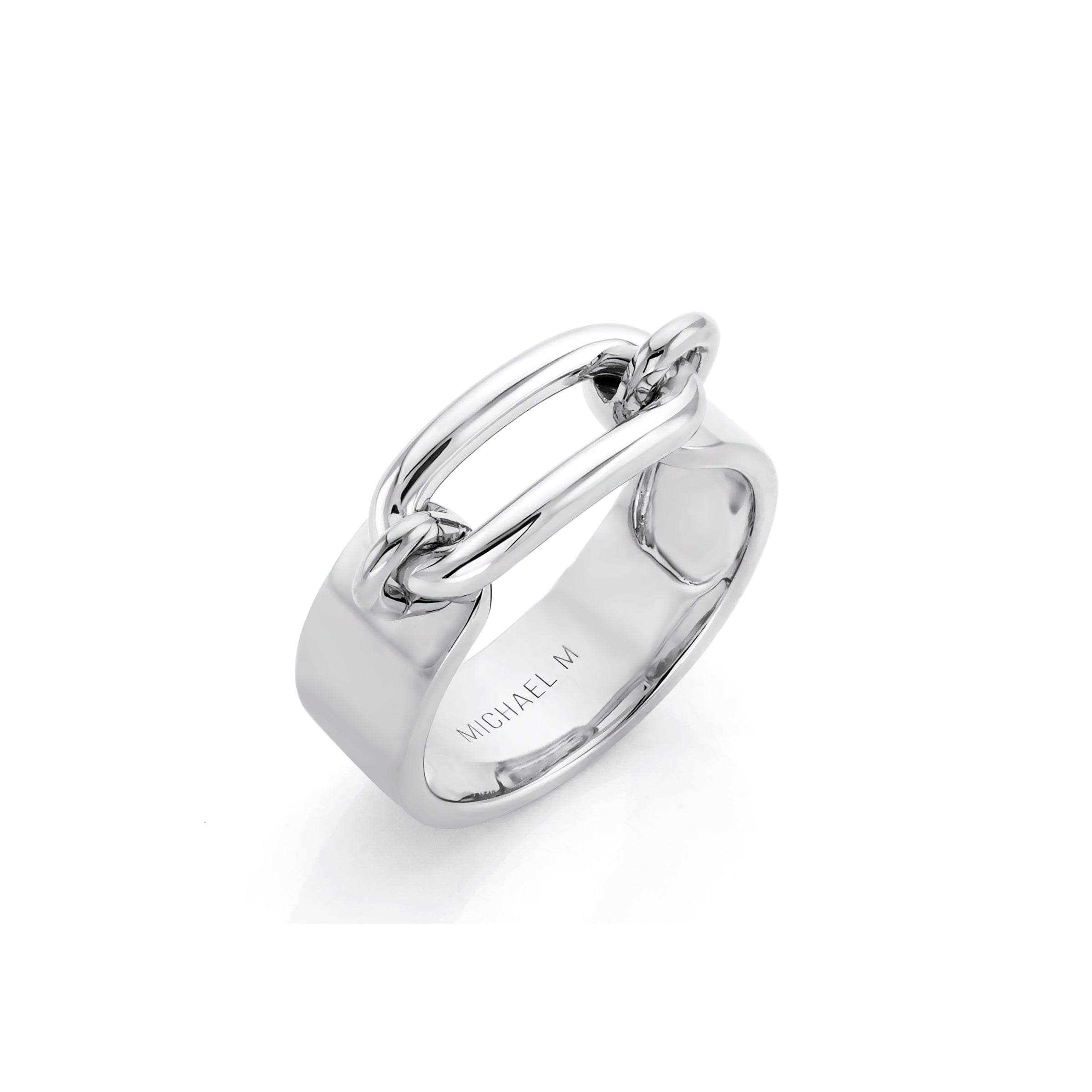 MICHAEL M Fashion Rings Two Tone Luxe Link Ring