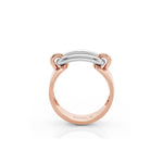 MICHAEL M Fashion Rings Two Tone Luxe Link Ring