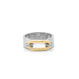 MICHAEL M Fashion Rings Two Tone Luxe Link Ring in Gold & Silver