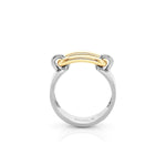 MICHAEL M Fashion Rings Two Tone Luxe Link Ring in Gold & Silver