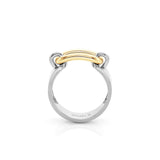 MICHAEL M Fashion Rings Two Tone Luxe Link Ring in Gold & Silver