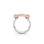 MICHAEL M Fashion Rings Two Tone Luxe Link Ring in Gold & Silver
