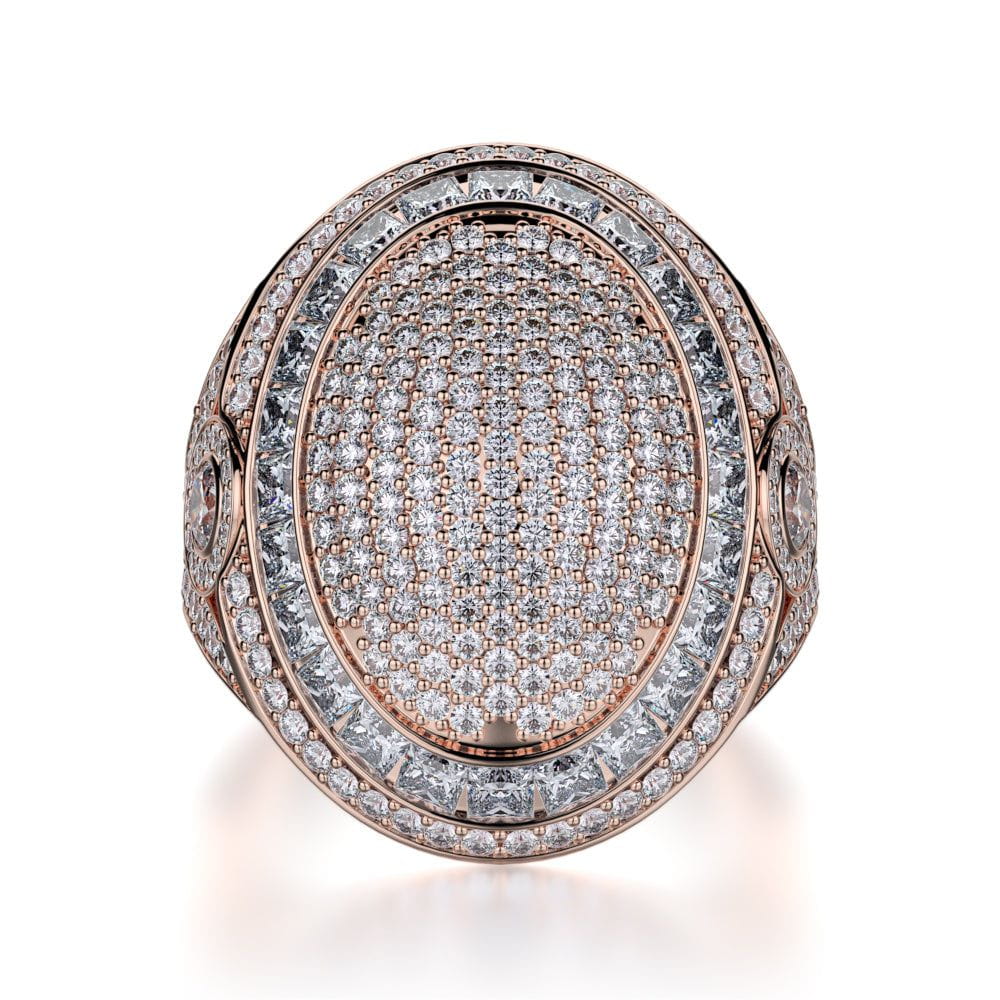 MICHAEL M High Jewelry 18K Rose Gold / 4 Diamond Champion Ring F126-RG4