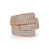MICHAEL M High Jewelry 18K Rose Gold / 4 Europa Interlock Pavé Band