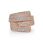 MICHAEL M High Jewelry 18K Rose Gold / 4 Europa Interlock Pavé Band MR174