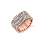 MICHAEL M High Jewelry 18K Rose Gold / 6.5 Europa Grand Pavé Band MR140
