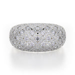 MICHAEL M High Jewelry 18K White Gold / 4 Dome Diamond Ring F144-WG4