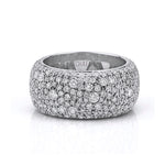 MICHAEL M High Jewelry 18K White Gold / 4 Europa Dome Eternity Ring