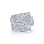 MICHAEL M High Jewelry 18K White Gold / 4 Europa Interlock Pavé Band MR174