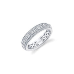 MICHAEL M High Jewelry 18K White Gold / 6.5 Europa Geo Pavé Band B111