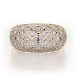 MICHAEL M High Jewelry 18K Yellow Gold / 4 Dome Diamond Ring F144