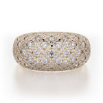 MICHAEL M High Jewelry 18K Yellow Gold / 4 Dome Diamond Ring F144-YG4
