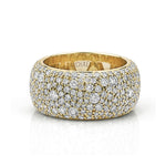 MICHAEL M High Jewelry 18K Yellow Gold / 4 Europa Dome Eternity Ring