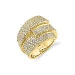 MICHAEL M High Jewelry 18K Yellow Gold / 4 Europa Interlock Pavé Band