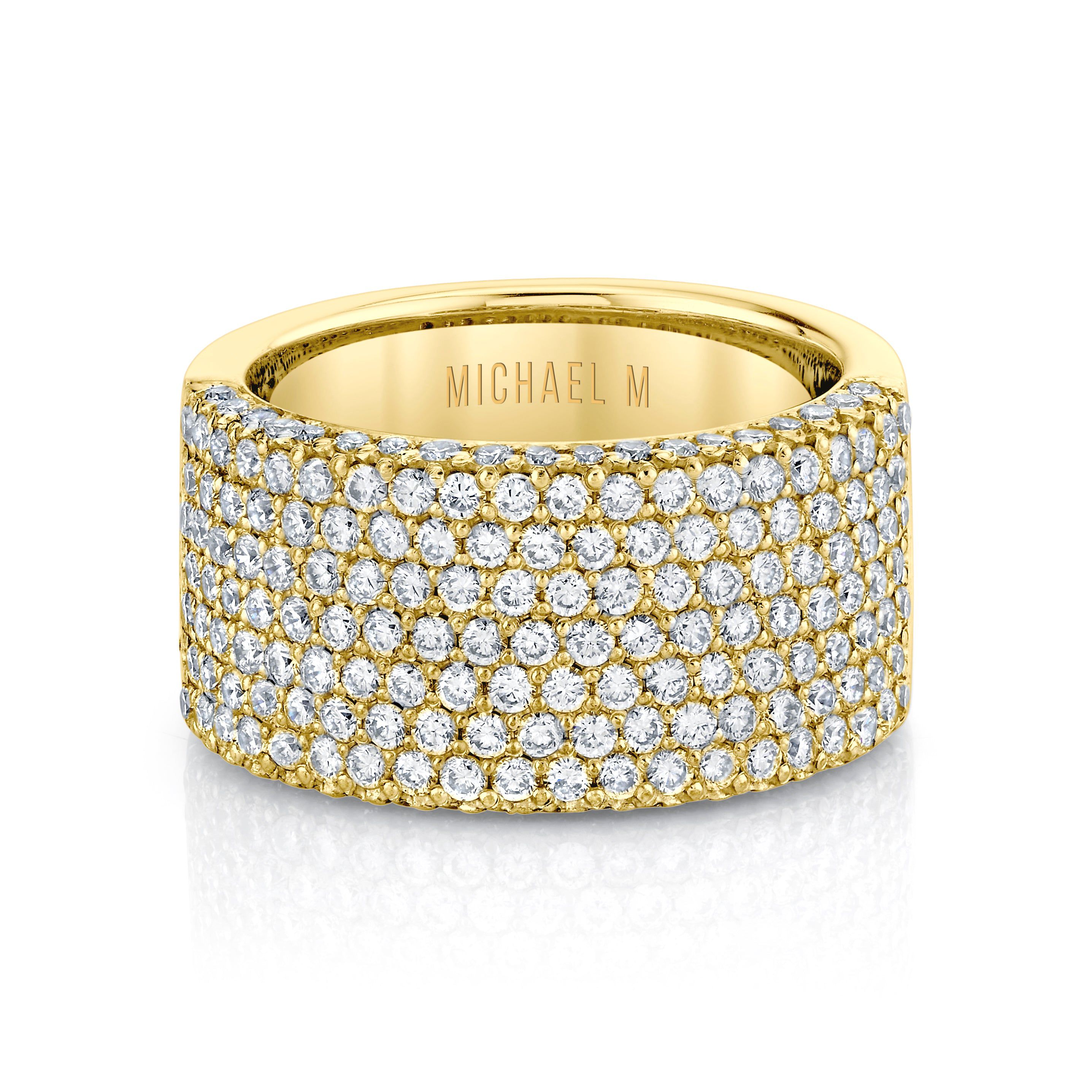 MICHAEL M High Jewelry 18K Yellow Gold / 6.5 Europa 9 Row Band MR140