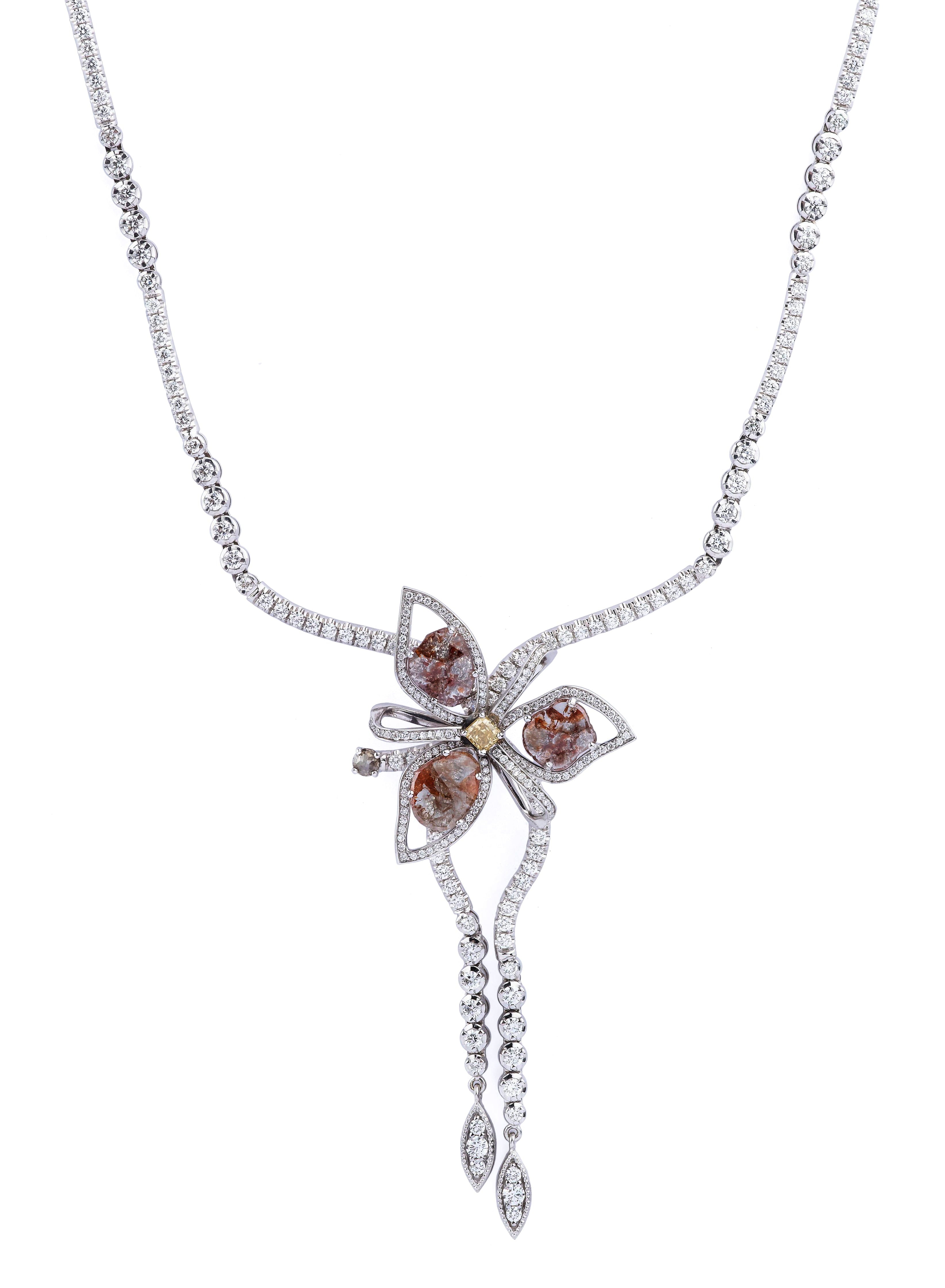 MICHAEL M High Jewelry 3 Petal Drop Pendant CN204