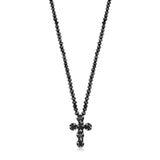 MICHAEL M High Jewelry Black Diamond Black Diamond Cross and Necklace P212