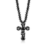 MICHAEL M High Jewelry Black Diamond Black Diamond Cross and Necklace P212