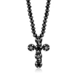 MICHAEL M High Jewelry Black Diamond Black Diamond Cross and Necklace P212