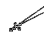 MICHAEL M High Jewelry Black Diamond Bold Black Diamond Cross and Necklace P212L