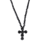 MICHAEL M High Jewelry Black Diamond Cross and Necklace P212