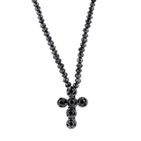 MICHAEL M High Jewelry Black Diamond Cross and Necklace P212