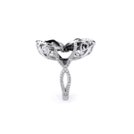 MICHAEL M High Jewelry Black Diamond Floral Ring