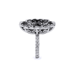 MICHAEL M High Jewelry Black Diamond Petal Ring F263
