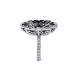 MICHAEL M High Jewelry Black Diamond Petal Ring F263