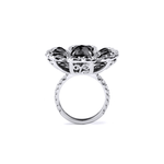 MICHAEL M High Jewelry Black Diamond Petal Ring F263