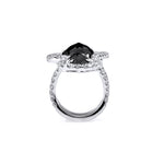 MICHAEL M High Jewelry Double Black Diamond Pear Ring F223